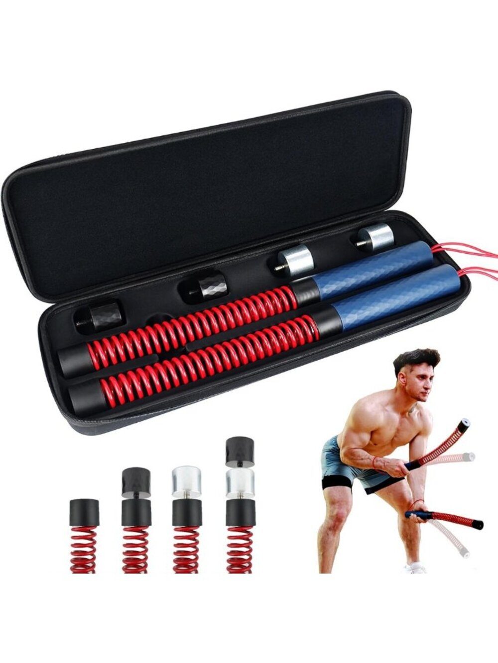 Adjustable Weighted Battle Ropes for Home Gym - HIIT, Cardio & Strength Training
